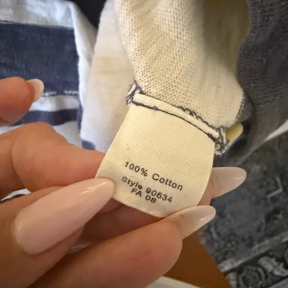 J. Crew Navy and blue Rugby Shirt - Picture 4 of 7